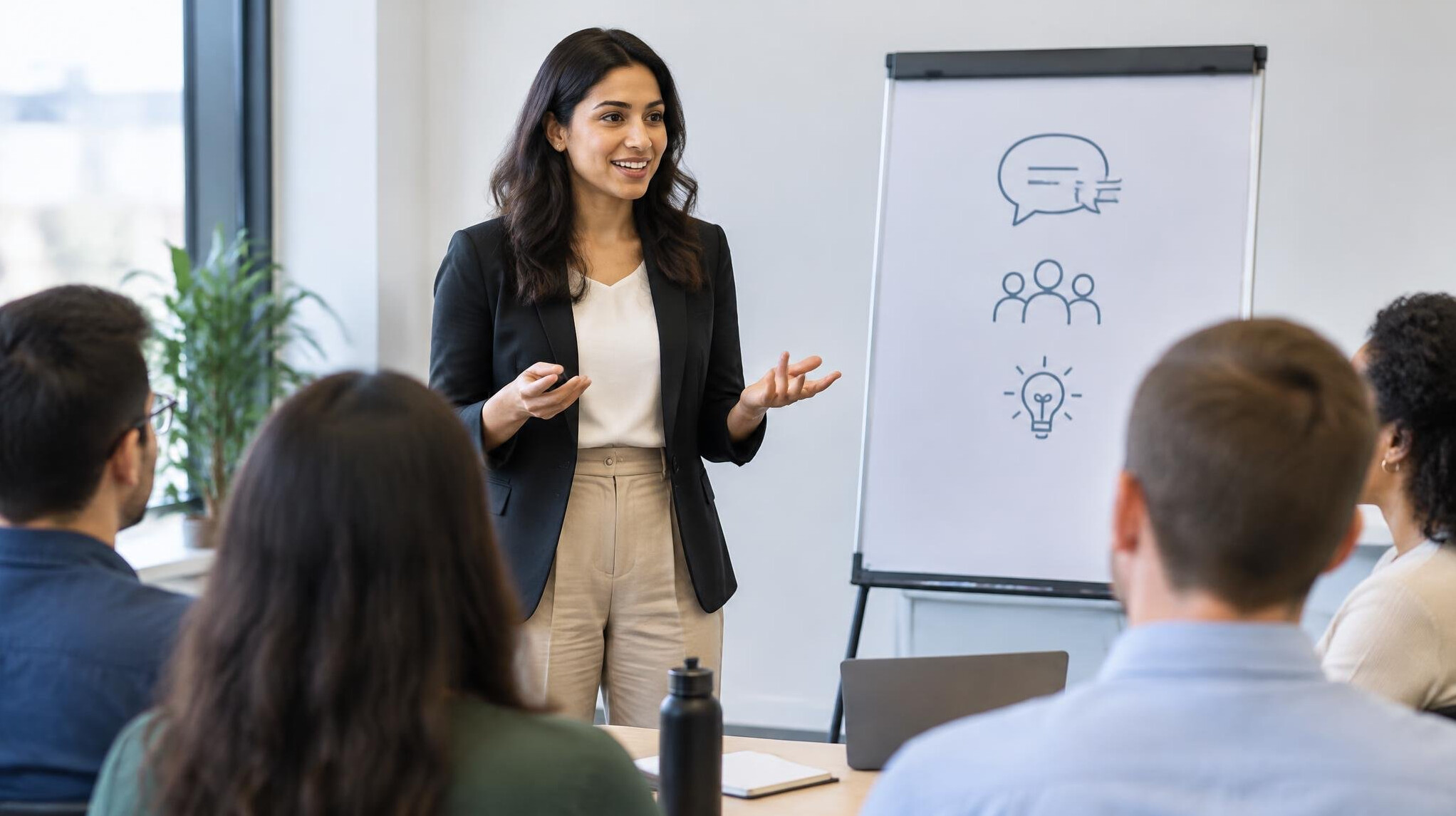 person giving presentation