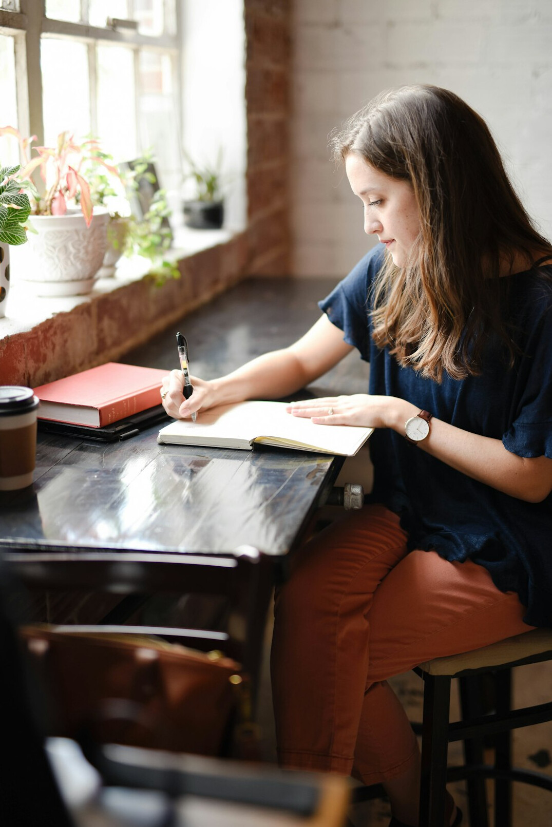 person journaling