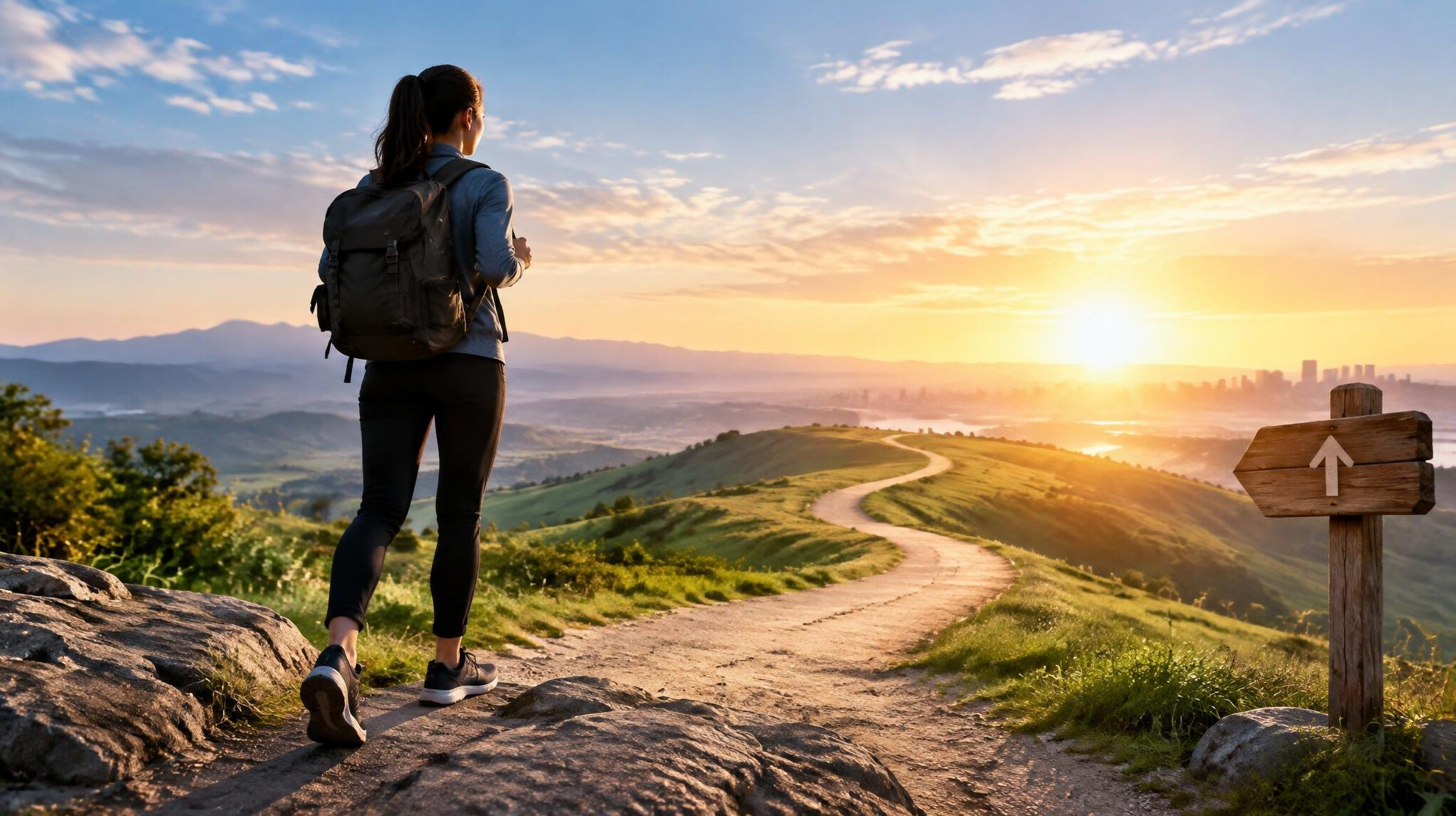 person starting journey