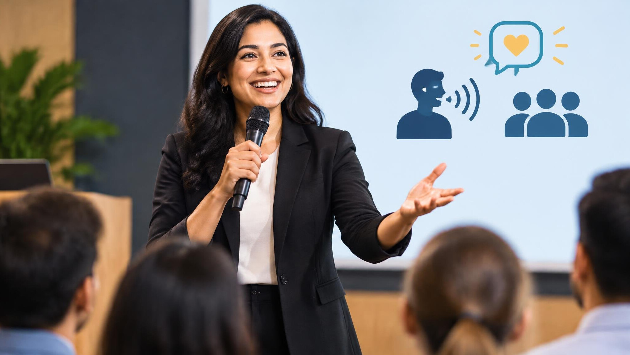 confident person communicating effectively