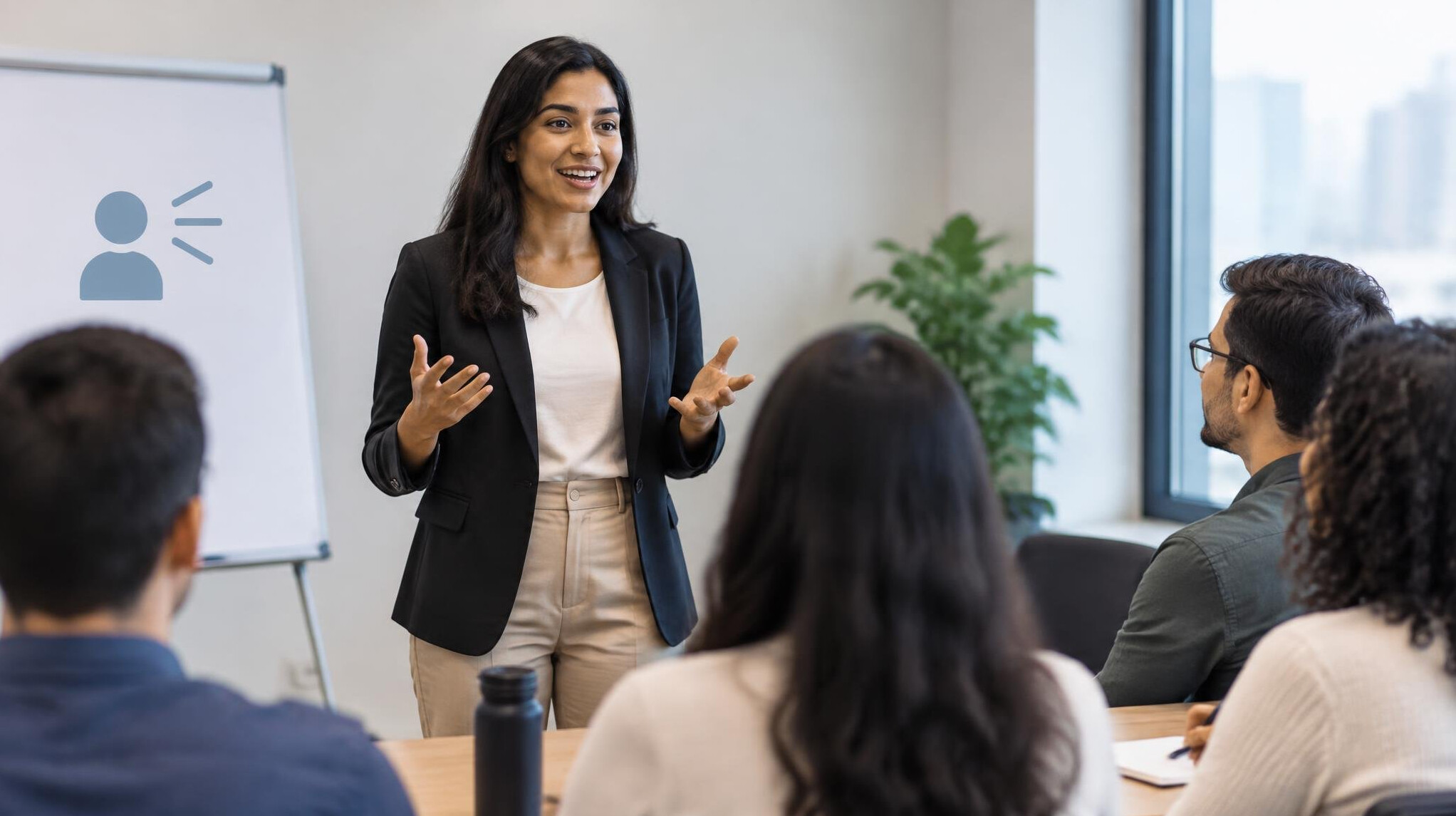 person giving presentation